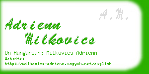 adrienn milkovics business card